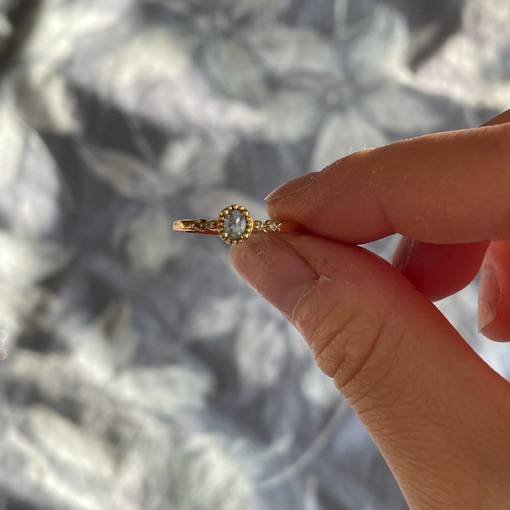Hillberg and Berk aquamarine ring